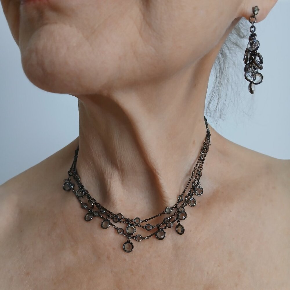 Necklace/Earrings - NORDSTROM's Crystals in RHODIUM!